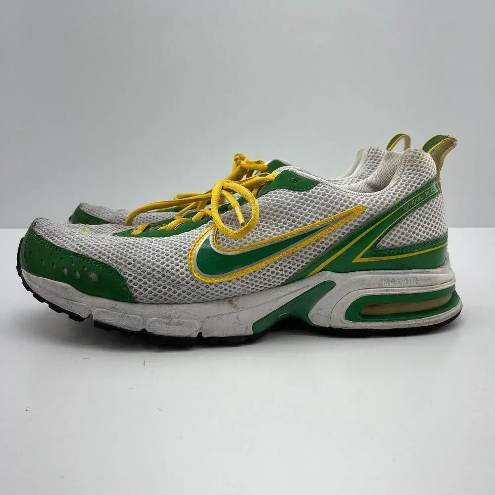 Size 12 - Nike Air Coos 315399-131 Green White Yellow Mens Running Shoes